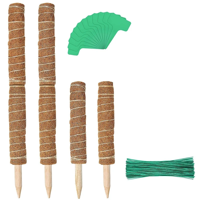 6 PCS 15.7Inch Moss Poles, Stackable Coir Totem Pole Plant Support Extension with 12 Pcs Plant Labels and 100 Pcs Ties
6 PCS 15.7Inch Moss Poles, Stackable Coir Totem Pole Plant Support Extension with 12 Pcs Plant Labels and 100 Pcs Ties
