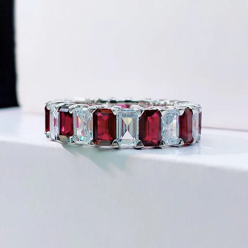 2021 new trend fashion personality all-match S925 sterling silver emerald cut ruby square row ring exquisite gift for women
2021 new trend fashion personality all-match S925 sterling silver emerald cut ruby square row ring exquisite gift for women