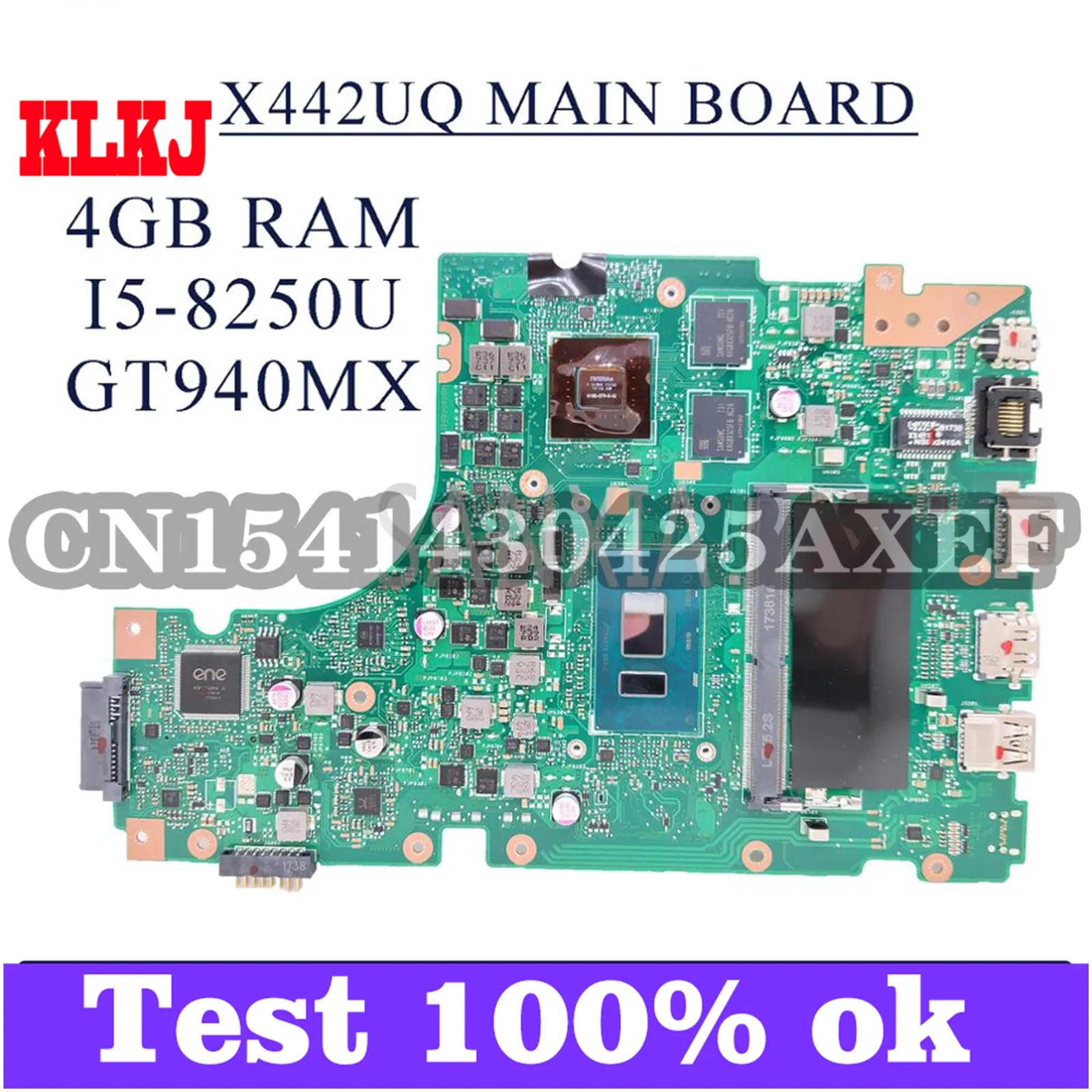 KLKJ X442UQ материнская плата для ноутбука ASUS VivoBook 14 X442UQR R419U оригинальная материнская плата 4GB-RAM I5-8250U GT940MX
KLKJ X442UQ материнская плата для ноутбука ASUS VivoBook 14 X442UQR R419U оригинальная материнская плата 4GB-RAM I5-8250U GT940MX