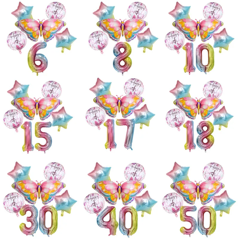 Coulourfully Butterfly Number Balloons Set Pink Birthday Butterfly Balloon Rainbow Number Helium Ball Birthday Party Decorations
Coulourfully Butterfly Number Balloons Set Pink Birthday Butterfly Balloon Rainbow Number Helium Ball Birthday Party Decorations