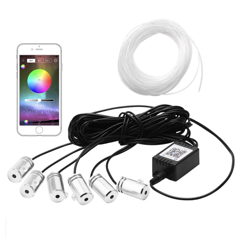6 in 1 RGB LED Atmosphere Car Light Interior Ambient Light Fiber Optic Strips Light by App Control DIY Music 8M Fiber Optic Band
6 in 1 RGB LED Atmosphere Car Light Interior Ambient Light Fiber Optic Strips Light by App Control DIY Music 8M Fiber Optic Band