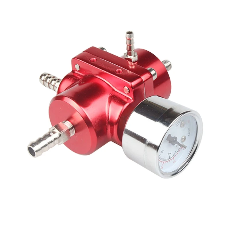 140 PSI Universal Adjustable Fuel Pressure Regulator Kit W/Gauge Hose, Red FPR L9CE 
140 PSI Universal Adjustable Fuel Pressure Regulator Kit W/Gauge Hose, Red FPR L9CE