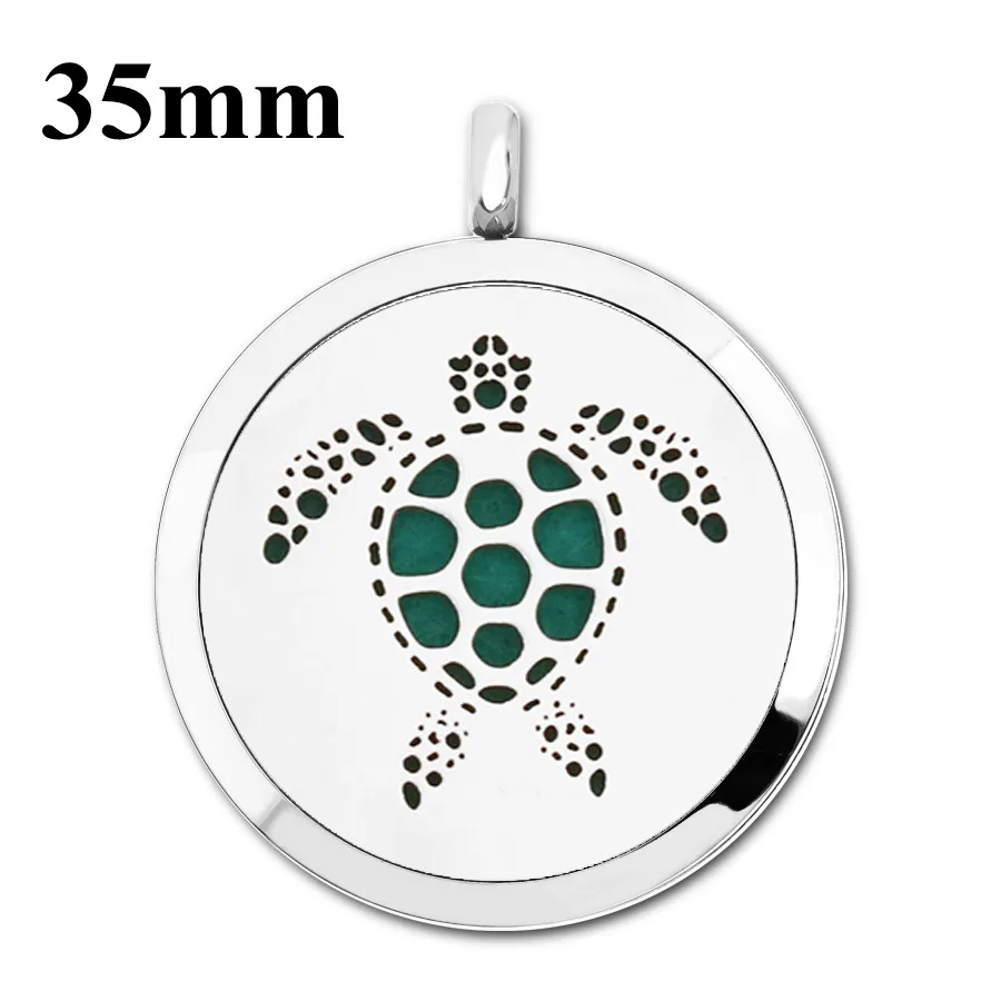 35mm Aroma Pendant Magnetic 316L Stainless Steel Aromatherapy Essential Oil Diffuser Perfume Locket Jewelry Free 10 Pads | Украшения и