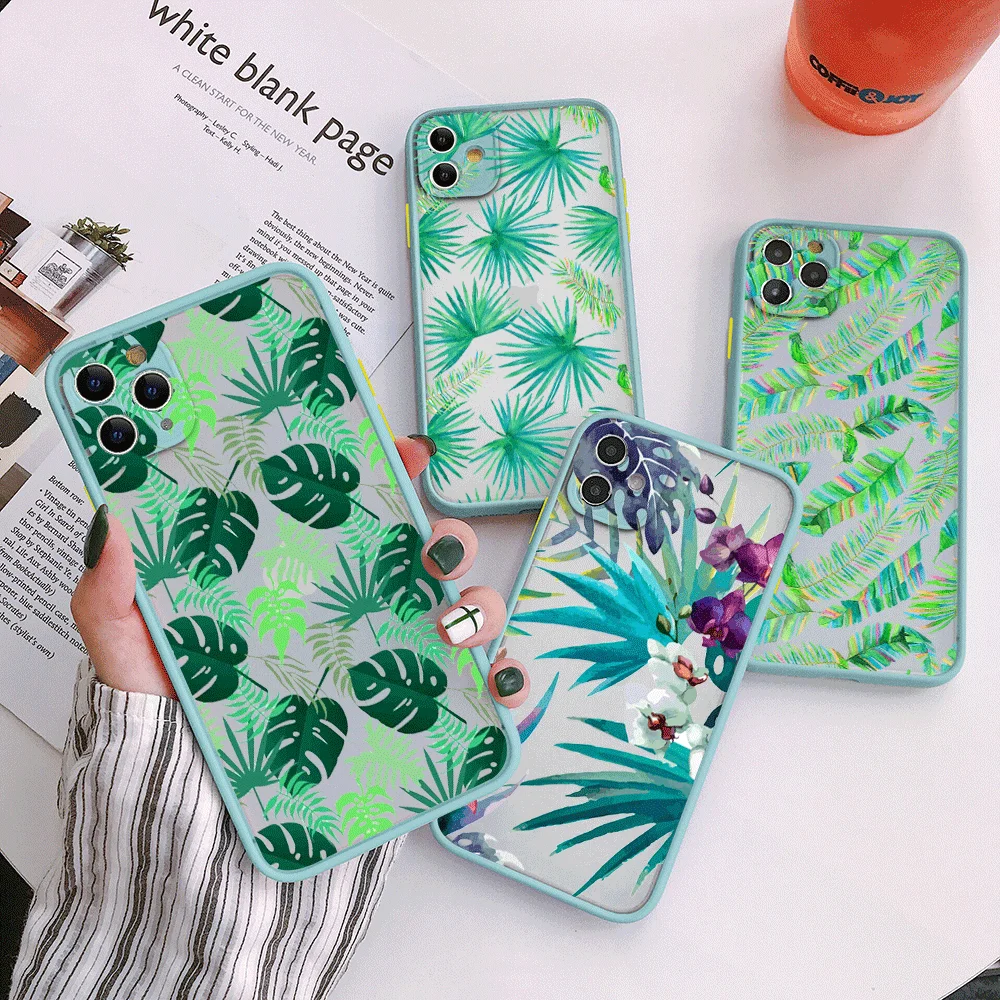 Luxury brand transparent frosted green summer mobile phone case for iphone 12 11 Pro Mini XS MAX 8 7 6 6S Plus X 5S SE 2020 XR
Luxury brand transparent frosted green summer mobile phone case for iphone 12 11 Pro Mini XS MAX 8 7 6 6S Plus X 5S SE 2020 XR