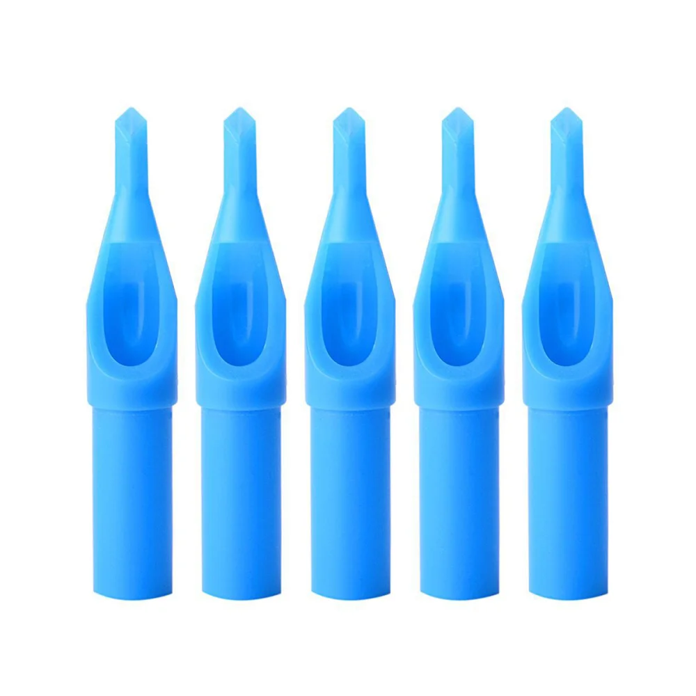 50PCS Round Tip Disposable Nozzle Tip Blue Professional Blue Needle Mouth (9RT)