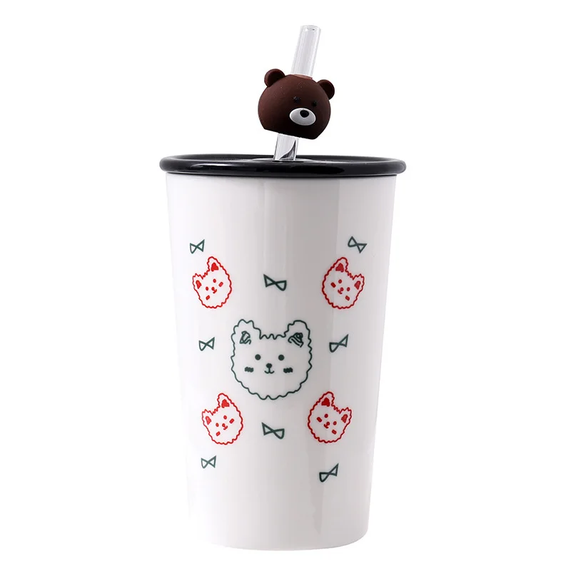 Cartoon Cute Korean Bear Straight Ceramic Cup Small Fresh Creative Simple Straw Water Cup Business Office Cup
Cartoon Cute Korean Bear Straight Ceramic Cup Small Fresh Creative Simple Straw Water Cup Business Office Cup