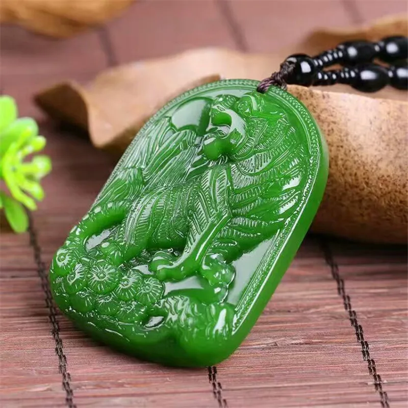 Natural Green Hand Carved Zodiac Tiger Jade Pendant Fashion Boutique Men's Zodiac Tiger Necklace Lucky Amulet Gifts Accessories
Natural Green Hand Carved Zodiac Tiger Jade Pendant Fashion Boutique Men's Zodiac Tiger Necklace Lucky Amulet Gifts Accessories