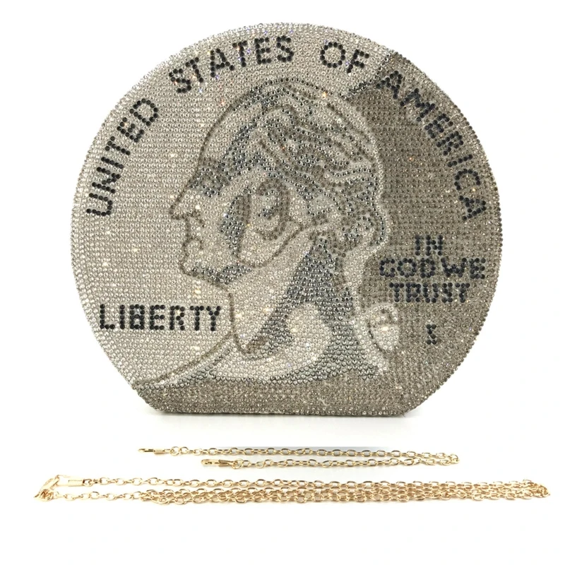 Money Dollar Design Luxury Rhinestone Evening Handbag Party Purse Bags Wedding Dinner Coin Clutch Wallet
Money Dollar Design Luxury Rhinestone Evening Handbag Party Purse Bags Wedding Dinner Coin Clutch Wallet