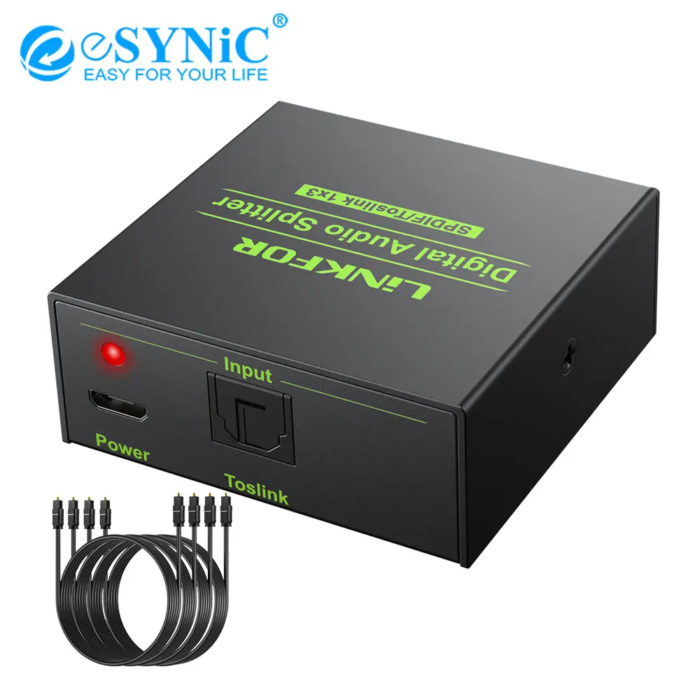 ESYNiC 3 Way Spdif Toslink оптический цифровой аудио сплиттер 1 в 3 Out Поддержка LPCM 2,0 с оптическим кабелем для PS3 DAC конвертер
ESYNiC 3 Way Spdif Toslink оптический цифровой аудио сплиттер 1 в 3 Out Поддержка LPCM 2,0 с оптическим кабелем для PS3 DAC конвертер
