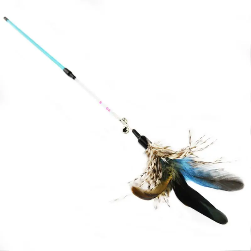 Pet Cat Toy Funny Rod Cat Stick Elastic Wire Colorful Feather Teaser Toy For Cats Kitten With Bells Teasing Pet Products
Pet Cat Toy Funny Rod Cat Stick Elastic Wire Colorful Feather Teaser Toy For Cats Kitten With Bells Teasing Pet Products