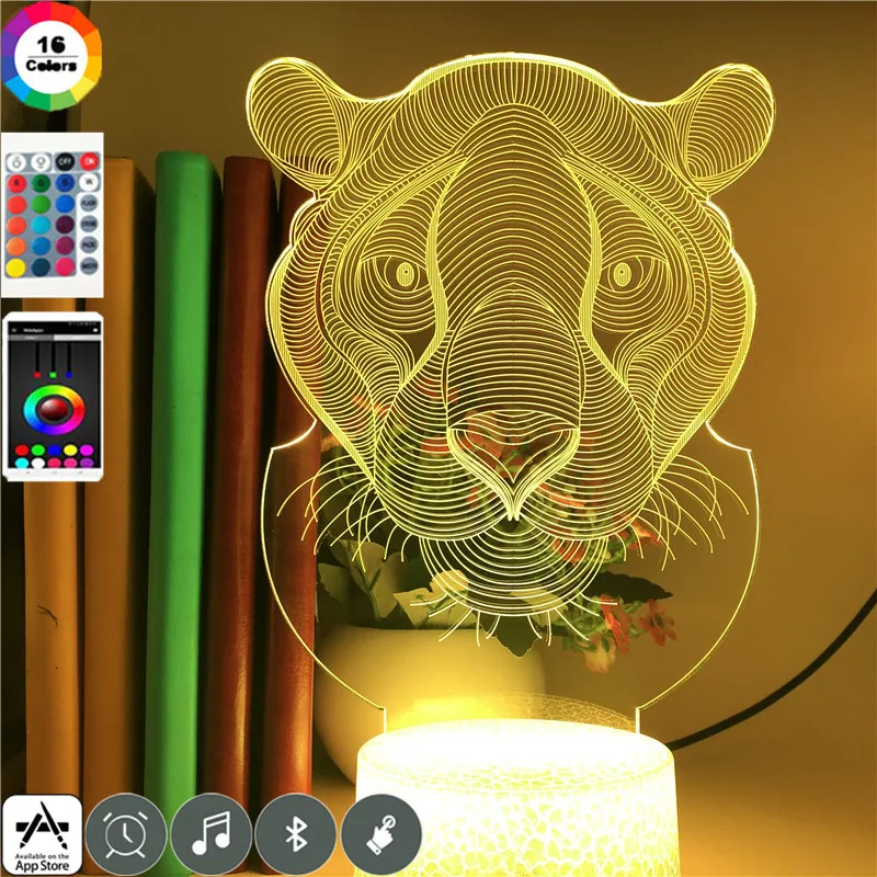 Animals Cute Jaguar 7 Colors Night Light Three-dimensional Led Birthday Gifts Holiday Event Best Prize Table Lamp App Control
Animals Cute Jaguar 7 Colors Night Light Three-dimensional Led Birthday Gifts Holiday Event Best Prize Table Lamp App Control