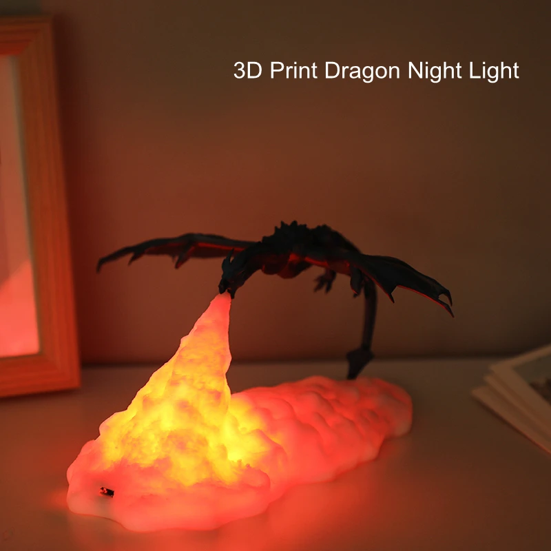 3D Print LED Fire Dragon Ice Dragon Lamps Night Light Rechargeable Soft Light For Bedroom Living Room Camping Hiking Home Decor 
3D Print LED Fire Dragon Ice Dragon Lamps Night Light Rechargeable Soft Light For Bedroom Living Room Camping Hiking Home Decor