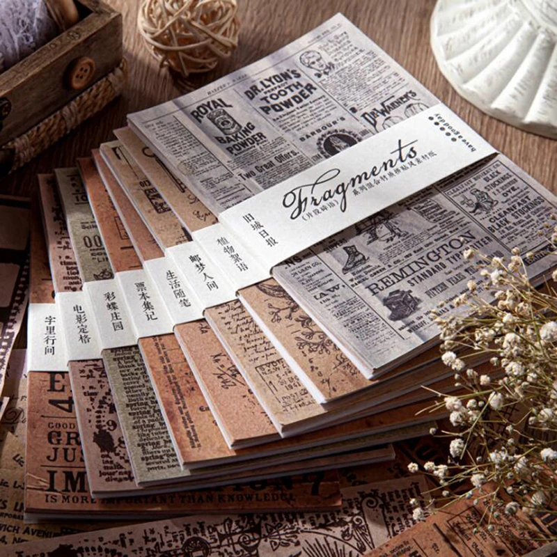 30Pcs Retro Fragments Series Mix Material Paper Journal Planner Scrapbooking Vintage Decorative DIY Craft Background Paper
30Pcs Retro Fragments Series Mix Material Paper Journal Planner Scrapbooking Vintage Decorative DIY Craft Background Paper