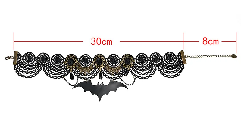 Halloween Sexy Gothic Punk Style Necklace Black Lace Neck Chain Collar Necklace Retro Victorian Women's Collar Steampunk Jewelry
Halloween Sexy Gothic Punk Style Necklace Black Lace Neck Chain Collar Necklace Retro Victorian Women's Collar Steampunk Jewelry