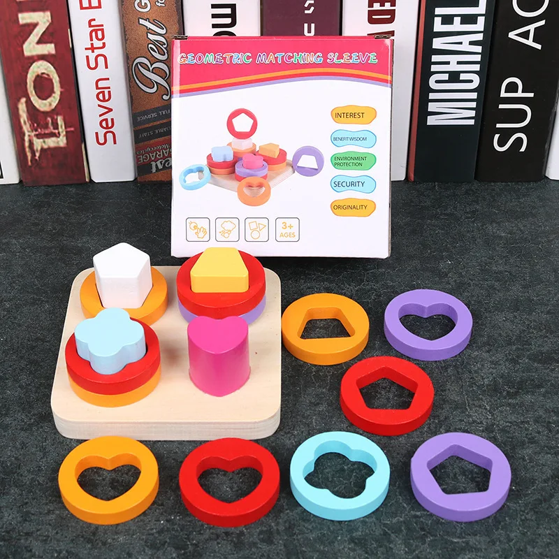Wooden Building Block Puzzle Learning Matching Cognition Four Sets of Columns Wooden Toys Building Block Toys for Kids
Wooden Building Block Puzzle Learning Matching Cognition Four Sets of Columns Wooden Toys Building Block Toys for Kids