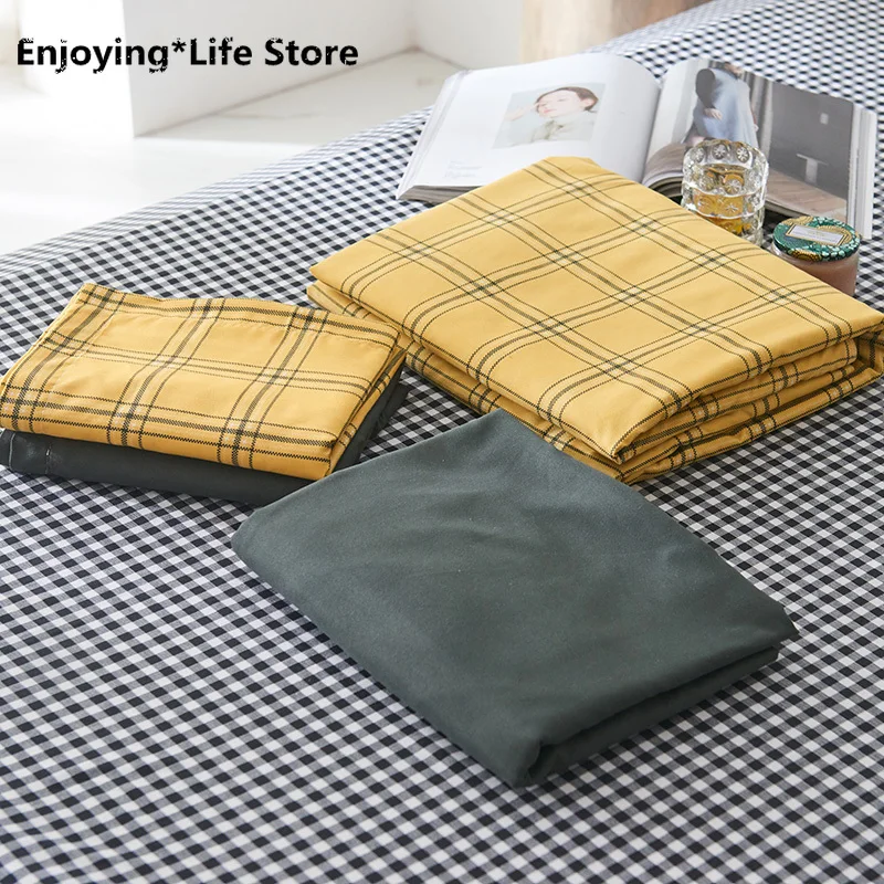 Yellow Plaid Bedding Set Cartoon King Single Full Twin Size Duvet Cover Sets Pillowcases Brief Bed Covers Luxury Bedclothes
Yellow Plaid Bedding Set Cartoon King Single Full Twin Size Duvet Cover Sets Pillowcases Brief Bed Covers Luxury Bedclothes