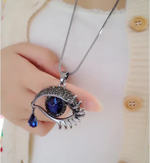 1PC Blue Eye Tear Drop Black Snake Sweater Chain Rhinestone Pendant Necklace Jewelry панк аксессуары
1PC Blue Eye Tear Drop Black Snake Sweater Chain Rhinestone Pendant Necklace Jewelry панк аксессуары