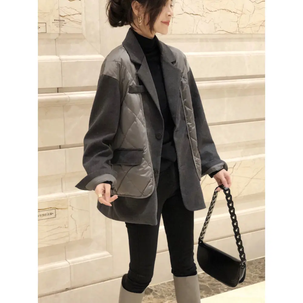 Women 's Coat 2020 Winter New Fake Two - Piece Suit Collar Imitation Down Jacket Female Fashionable Jacket
Women 's Coat 2020 Winter New Fake Two - Piece Suit Collar Imitation Down Jacket Female Fashionable Jacket