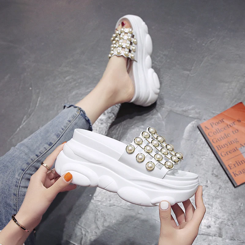 House Slippers Platform Shoes Woman 2021 Pantofle Heeled Mules String Bead Luxury Slides On A Wedge Increased Internal Summer Fl
House Slippers Platform Shoes Woman 2021 Pantofle Heeled Mules String Bead Luxury Slides On A Wedge Increased Internal Summer Fl