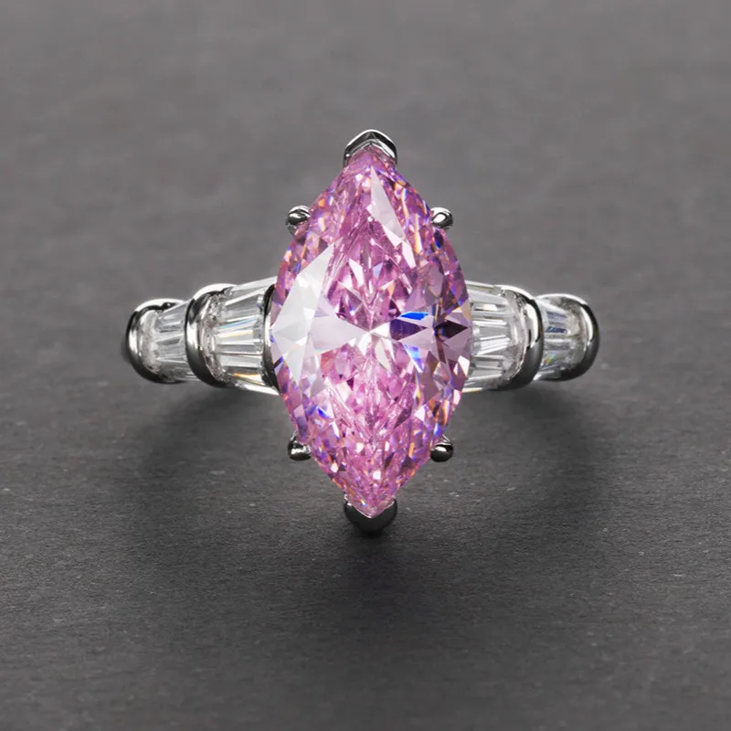 S925 Sterling Silver Ring 6 Karat Simple Marquise 8*14 Sapphire Gemstone Ring Wedding Engagement Ring
S925 Sterling Silver Ring 6 Karat Simple Marquise 8*14 Sapphire Gemstone Ring Wedding Engagement Ring