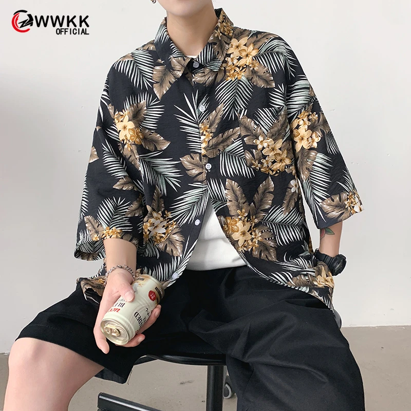 WWKK 2021 New Arrival Men's Shirts Men Hawaiian Camicias Casual One Button Wild Shirts Printed Short-sleeve Blouses Tops
WWKK 2021 New Arrival Men's Shirts Men Hawaiian Camicias Casual One Button Wild Shirts Printed Short-sleeve Blouses Tops