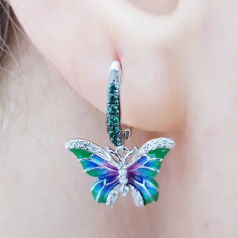 SANTUZZA Silver Earrings For Women 925 Sterling Silver Butterfly Earrings Silver Cubic Zirconia brincos Party Jewelry Enamel
SANTUZZA Silver Earrings For Women 925 Sterling Silver Butterfly Earrings Silver Cubic Zirconia brincos Party Jewelry Enamel