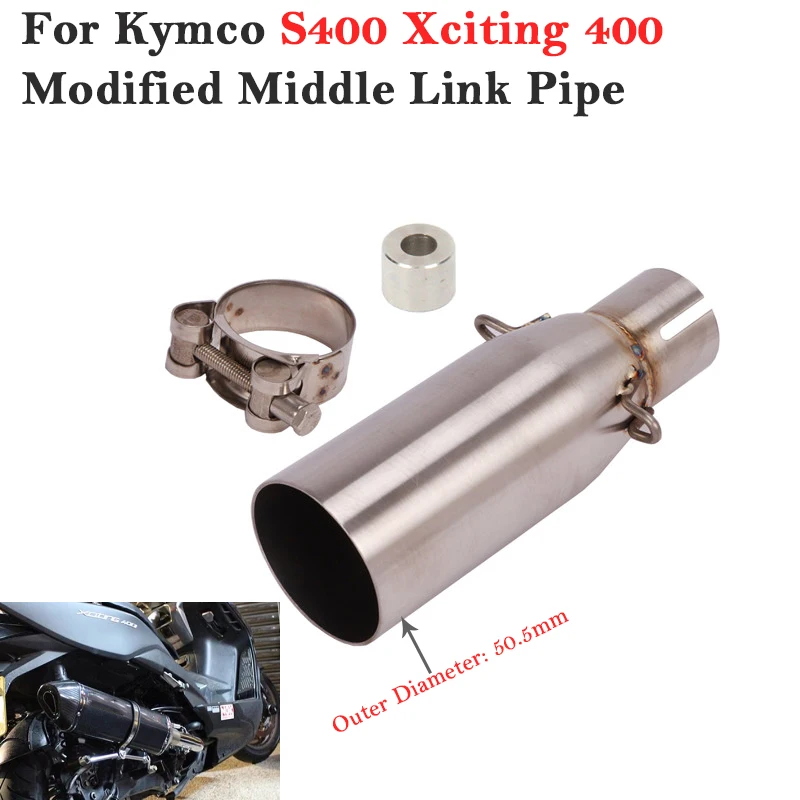 Slip On For KYMCO Xciting 400 S400 Motorcycle Stainless Ssteel Middle Link Pipe Connection 51mm Tail Exhaust Yoshimura Muffler
Slip On For KYMCO Xciting 400 S400 Motorcycle Stainless Ssteel Middle Link Pipe Connection 51mm Tail Exhaust Yoshimura Muffler