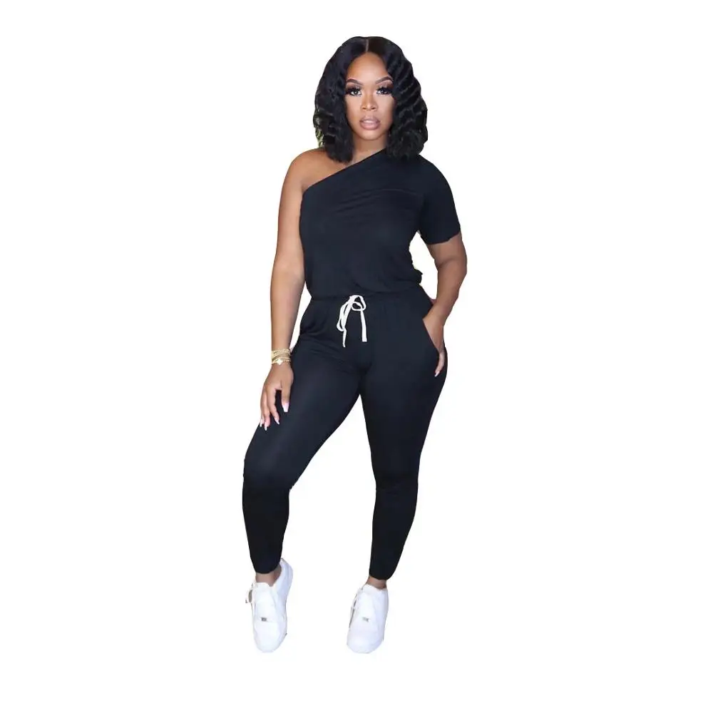 Casual Women Jumpsuit One Shouder Solid Color Playsuit Sportwear Long rompers womens jumpsuit Streetwear Overalls
Casual Women Jumpsuit One Shouder Solid Color Playsuit Sportwear Long rompers womens jumpsuit Streetwear Overalls