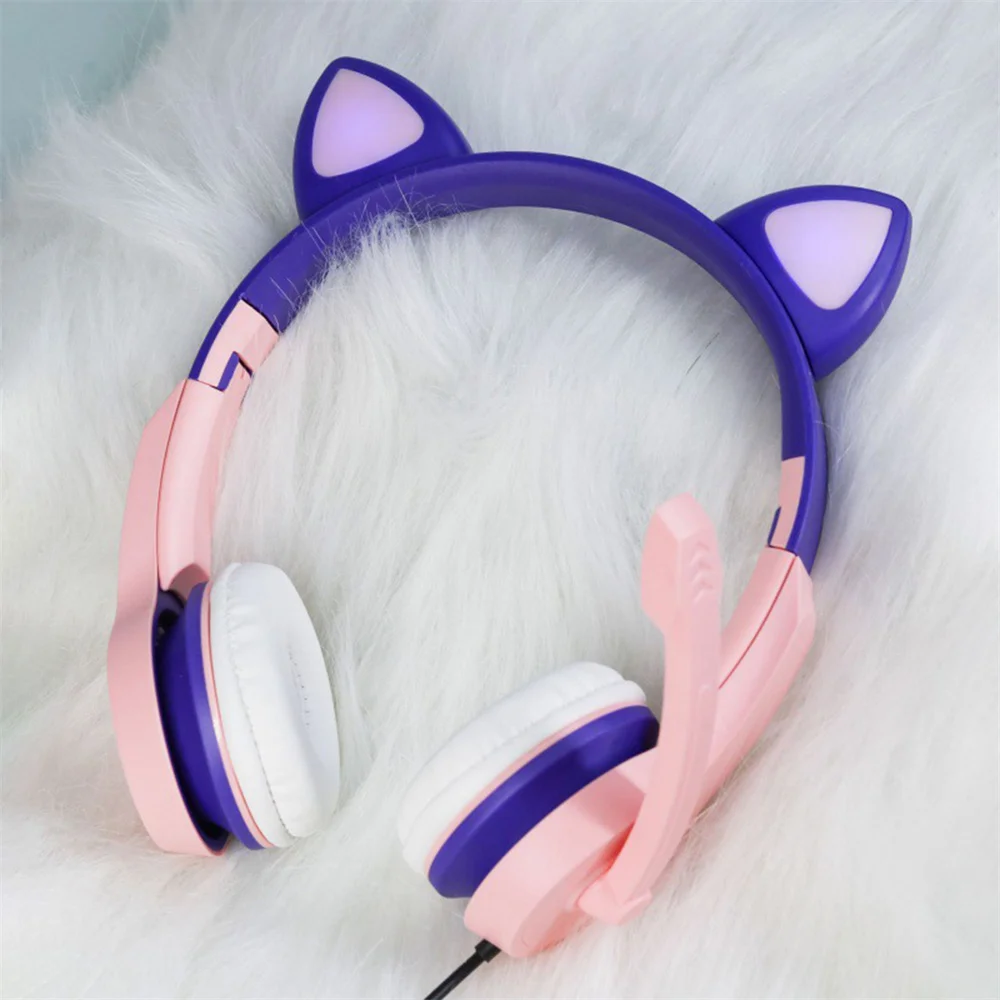 Macaron Color Earphones For Kids Gaming Headset For Girls Boys Cat Ears Luminous Color Headphones Gaming Wire-Controlled Headset
Macaron Color Earphones For Kids Gaming Headset For Girls Boys Cat Ears Luminous Color Headphones Gaming Wire-Controlled Headset