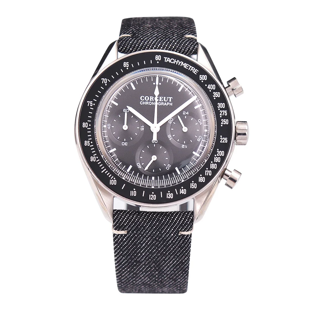Corgeut 40MM Mens 24Hour Multi Function Stainless Steel Chronograph Quartz Watch Leather Sport Male Clock Relogio Masculino 
Corgeut 40MM Mens 24Hour Multi Function Stainless Steel Chronograph Quartz Watch Leather Sport Male Clock Relogio Masculino