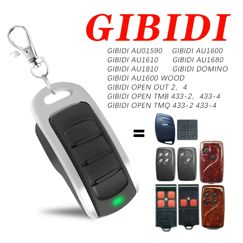 Пульт дистанционного управления для гаражных дверей GIBIDI AU01590 AU1600 AU1610 AU1680 AU1810, 433 МГц
Пульт дистанционного управления для гаражных дверей GIBIDI AU01590 AU1600 AU1610 AU1680 AU1810, 433 МГц