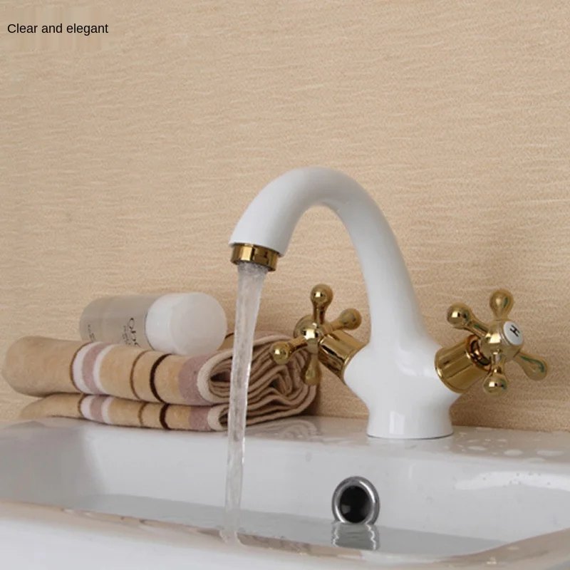 Basin Faucets Spray Painting Kitchen Sink Faucet Cold And Hot Water Mixer Tap Crane Double Handle 360 Rotation Unique Faucets 
Basin Faucets Spray Painting Kitchen Sink Faucet Cold And Hot Water Mixer Tap Crane Double Handle 360 Rotation Unique Faucets