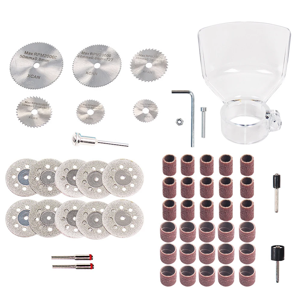 52PC Rotary Tool Kit HSS Saw Blade Diamond Cutting Disc + Electric Grinding Protecting Cover Polisher Ring
52PC Rotary Tool Kit HSS Saw Blade Diamond Cutting Disc + Electric Grinding Protecting Cover Polisher Ring