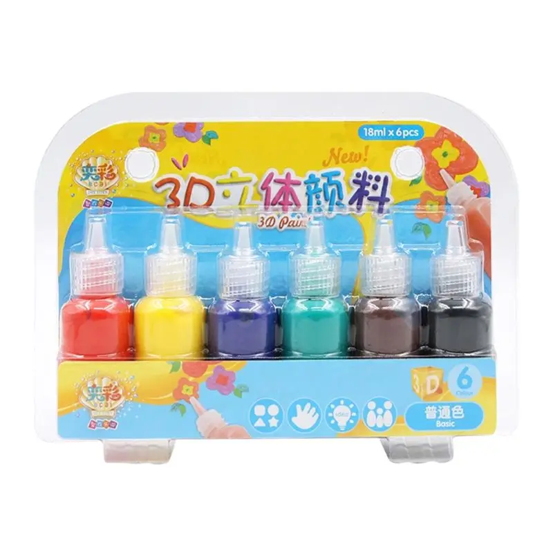 6 Colors Kids 3D Acrylic Paint Pigment Set for Children Graffiti DIY Painting R9JA
6 Colors Kids 3D Acrylic Paint Pigment Set for Children Graffiti DIY Painting R9JA