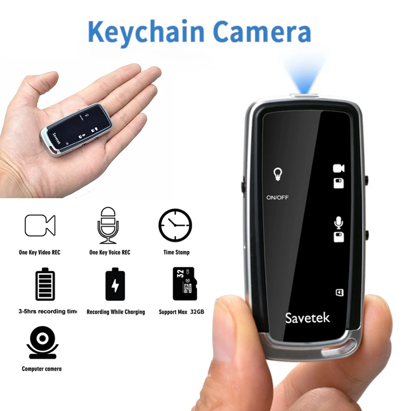 

Mini Keychain Camera 3-5 Hours Long Recording Portable Digital Voice Recorder DVR DV Audio Sound Professional Cameras V3