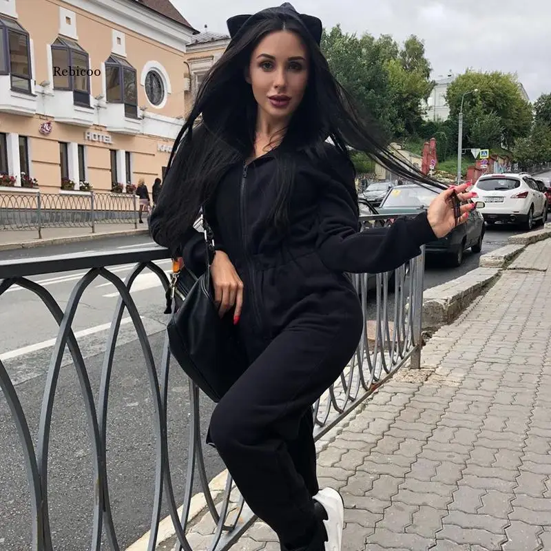 Overalls for Women Winter Autumn Long Jumpsuit One Piece Outfit Tracksuit Sportswear Black Brown Purple
Overalls for Women Winter Autumn Long Jumpsuit One Piece Outfit Tracksuit Sportswear Black Brown Purple
