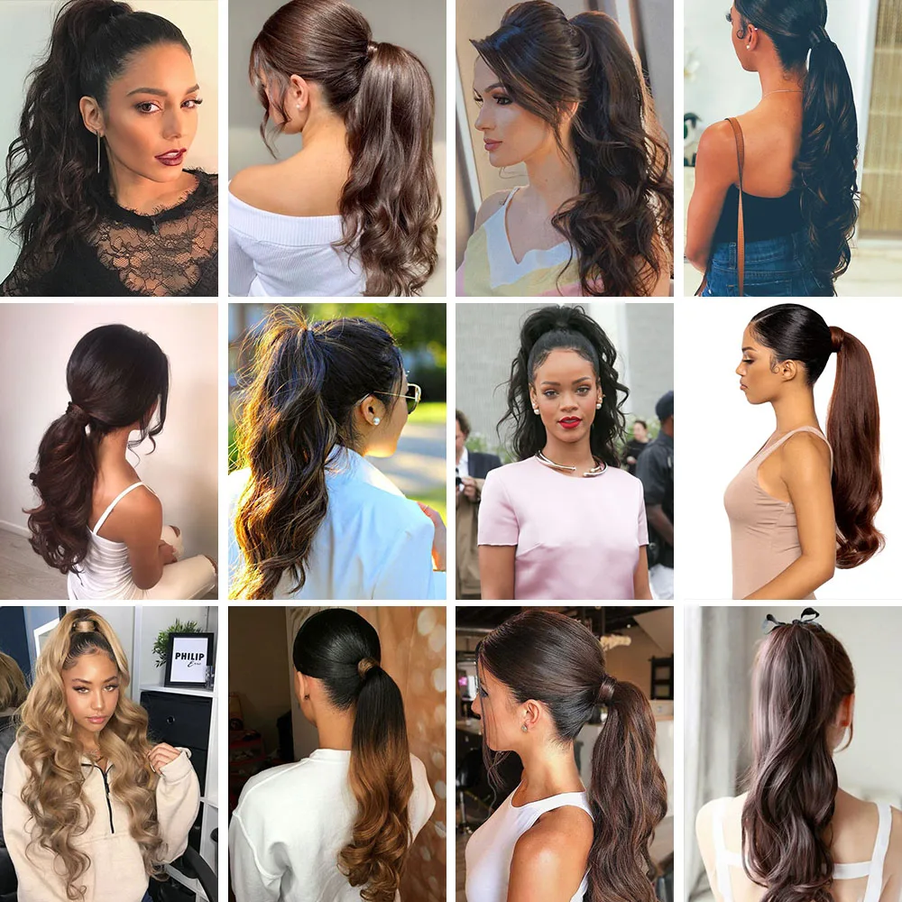 Natifah Hair Extensions Synthetic Long Wavy Wrap Around Clip In Ponytail Heat Resistant Pure Color For Women Wholesale Fake Hair
Natifah Hair Extensions Synthetic Long Wavy Wrap Around Clip In Ponytail Heat Resistant Pure Color For Women Wholesale Fake Hair