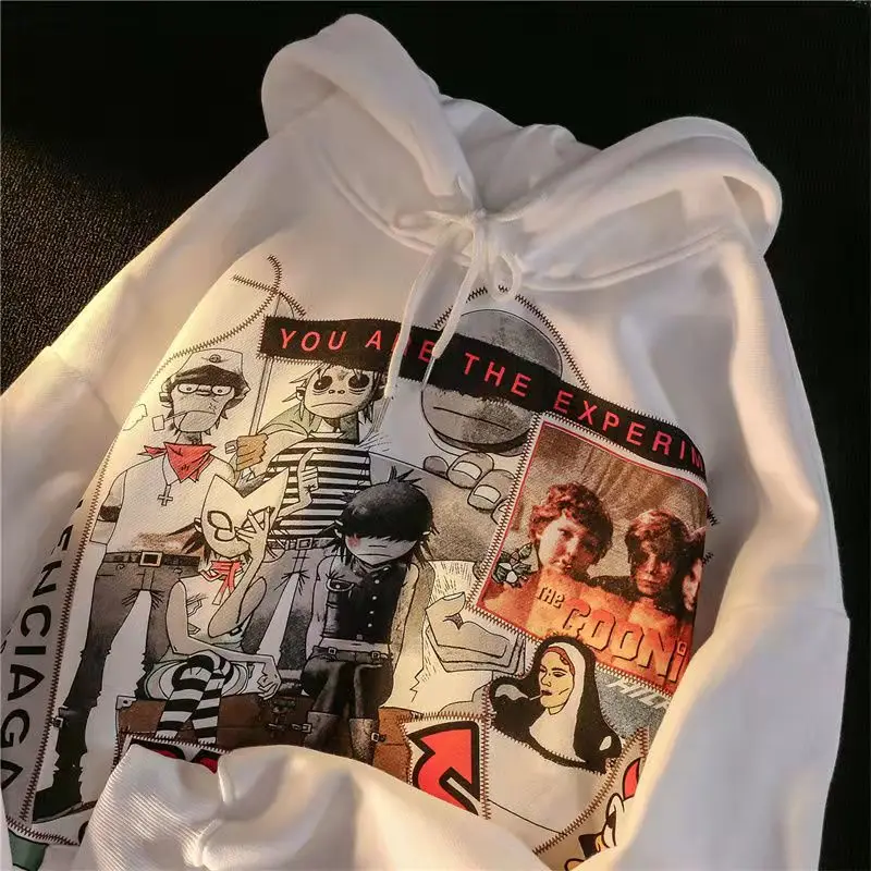 Cartoon Print American Vintage High Street Hip Hop Oversized Hoodies Women Pullovers Gray Casual Couple Clothes Autumn Fashion 
Cartoon Print American Vintage High Street Hip Hop Oversized Hoodies Women Pullovers Gray Casual Couple Clothes Autumn Fashion