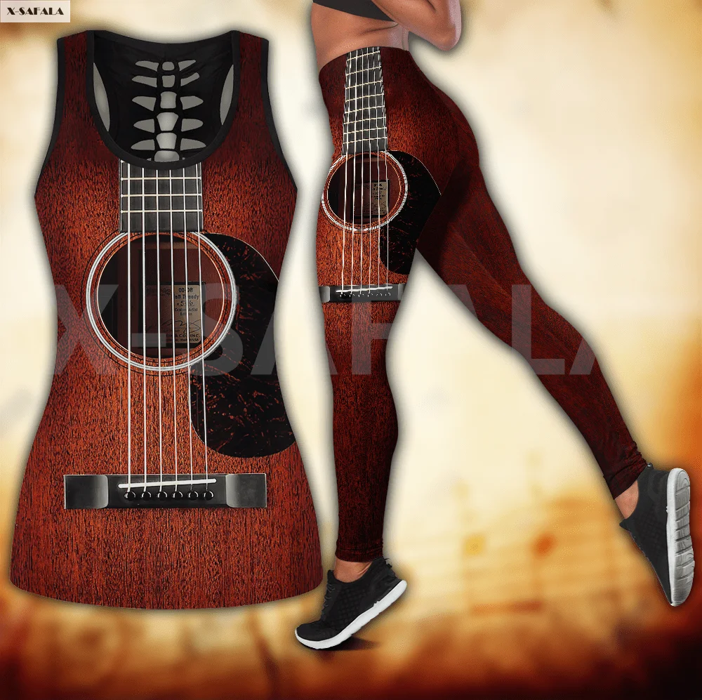Женский комплект для йоги Wood Guitar, летний повседневный комплект из двух предметов, майка с 3D принтом, леггинсы с высокой талией
Женский комплект для йоги Wood Guitar, летний повседневный комплект из двух предметов, майка с 3D принтом, леггинсы с высокой талией