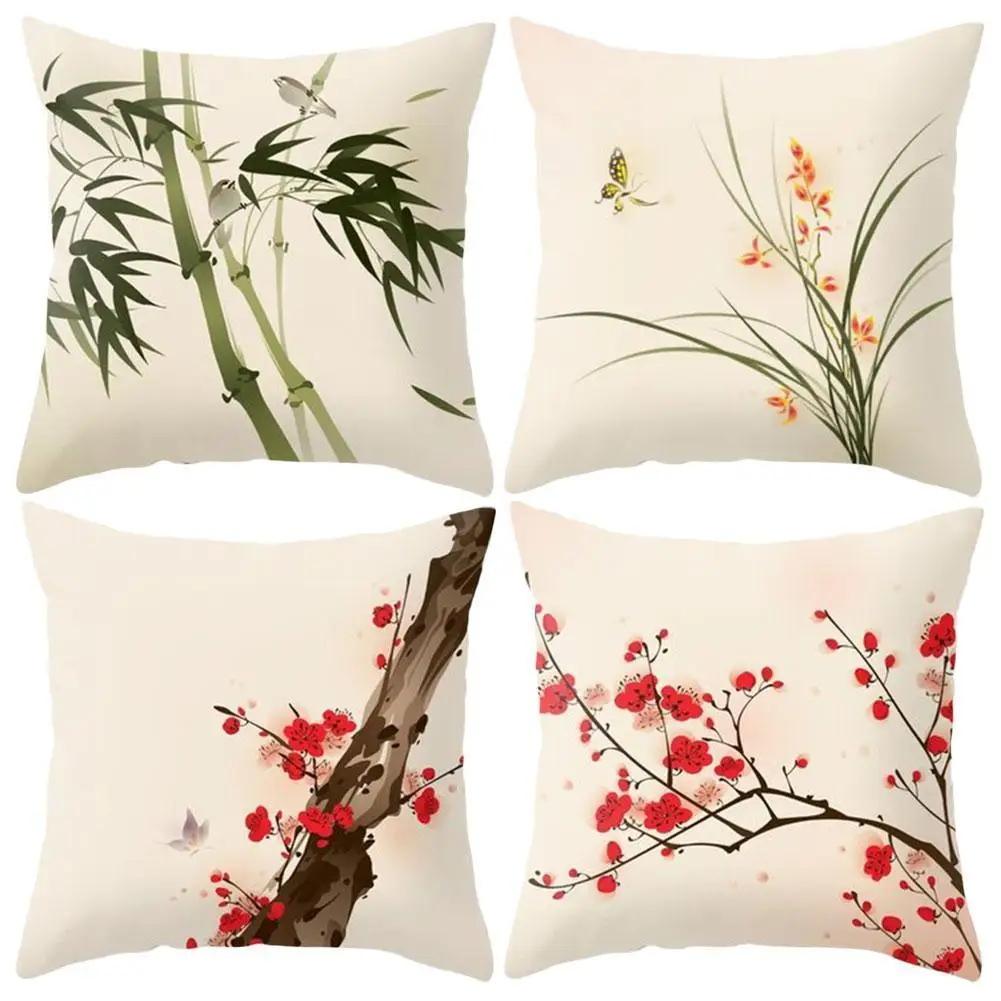 Chinese Style Throw Pillow Case Bamboo Orchid Plum Blossom Sofa Cushion Cover Living Room Home Decoration Pillowcase 45*45cm
Chinese Style Throw Pillow Case Bamboo Orchid Plum Blossom Sofa Cushion Cover Living Room Home Decoration Pillowcase 45*45cm