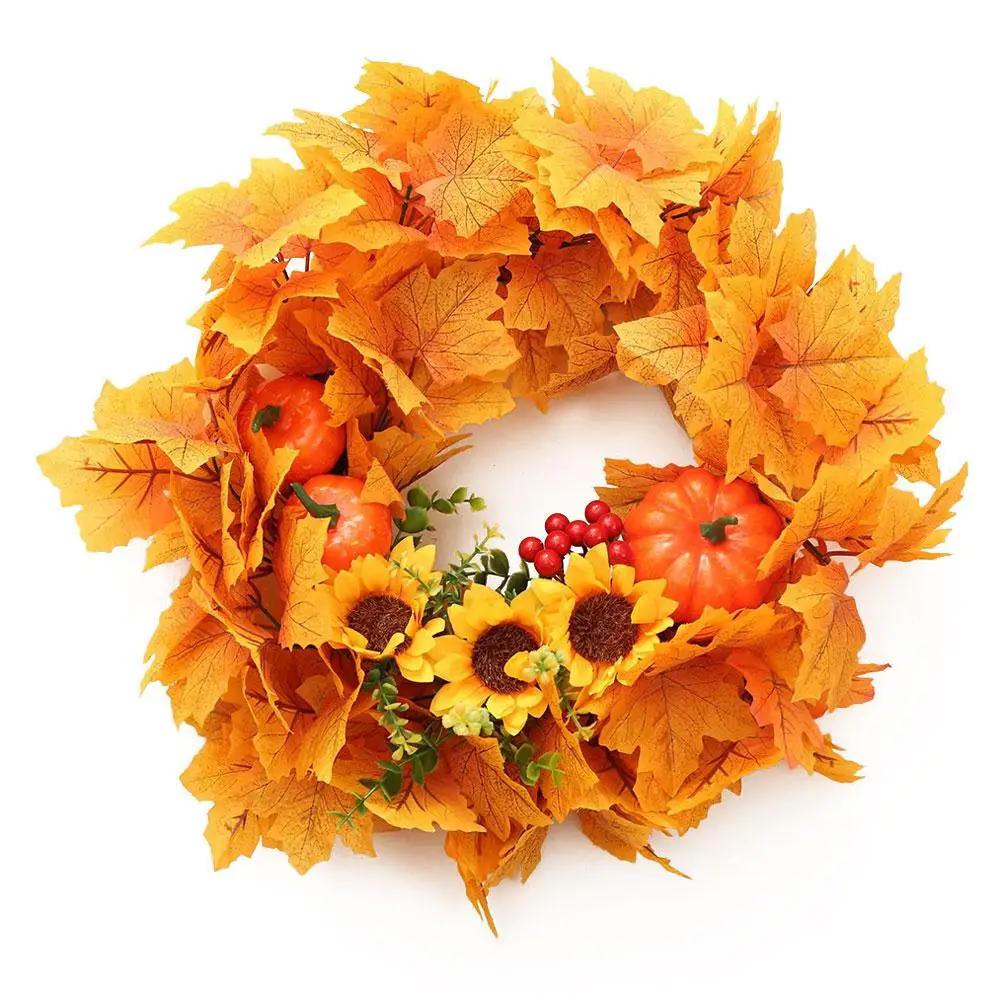 Halloween Colorful Garland Rattan Artificial Door Wreath Halloween Autumn Artificial Pumpkin Maple Leaves Wreath Creative
Halloween Colorful Garland Rattan Artificial Door Wreath Halloween Autumn Artificial Pumpkin Maple Leaves Wreath Creative