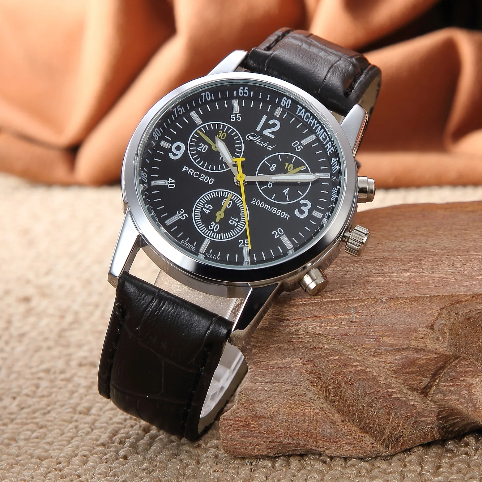 Fashionable casual men style and leisurely strap watch three eye six stitches leisure fashion activity watch, quartz watch
Fashionable casual men style and leisurely strap watch three eye six stitches leisure fashion activity watch, quartz watch