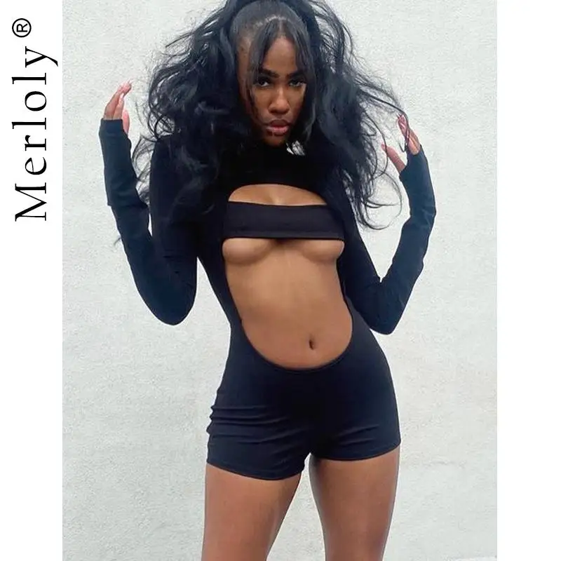 Sexy Women Half-high Collar Long Sleeve Shorts Jumpsuits Hollow Out Bodycon High Waist Playsuit Streetwear 2021 Fall Y2K Clothes
Sexy Women Half-high Collar Long Sleeve Shorts Jumpsuits Hollow Out Bodycon High Waist Playsuit Streetwear 2021 Fall Y2K Clothes