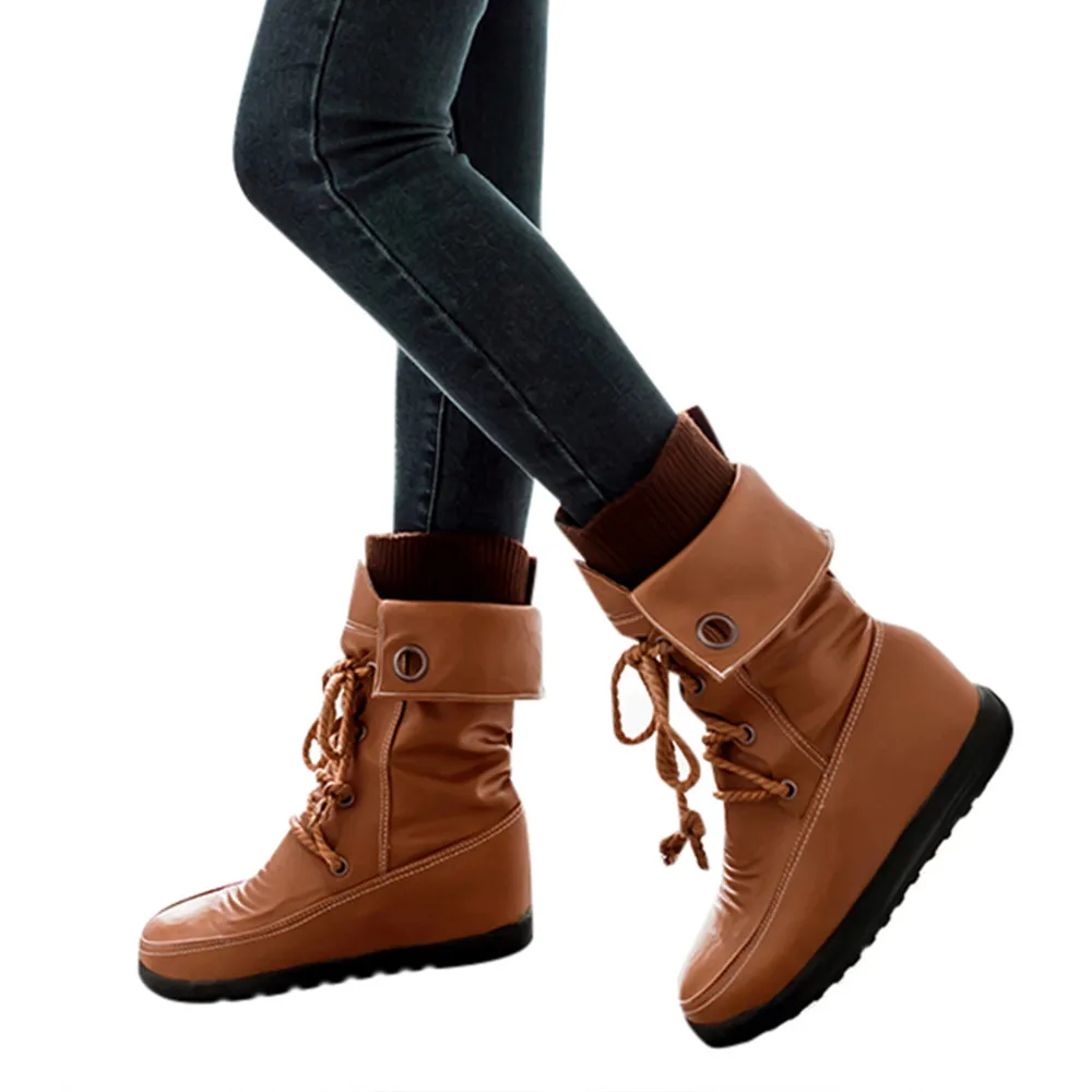 Boots Fashion Round Toe Shoes Wedges Ankle Boots Women Lace-Up Wild Boots Female Cross-Straps Warm Botines Mujer 17.DEC.6
Boots Fashion Round Toe Shoes Wedges Ankle Boots Women Lace-Up Wild Boots Female Cross-Straps Warm Botines Mujer 17.DEC.6