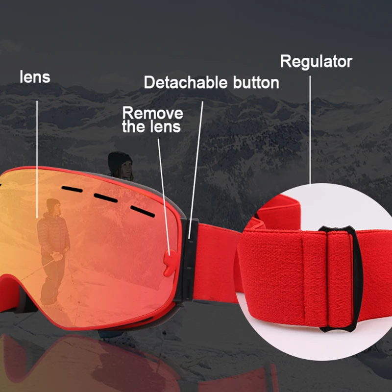 PHMAX Winter Ski Goggles With Ski Mask Snowboard Goggles Ski Glasses Double Layers UV400 Protection Anti-fog Snow Skiing Glasses
PHMAX Winter Ski Goggles With Ski Mask Snowboard Goggles Ski Glasses Double Layers UV400 Protection Anti-fog Snow Skiing Glasses