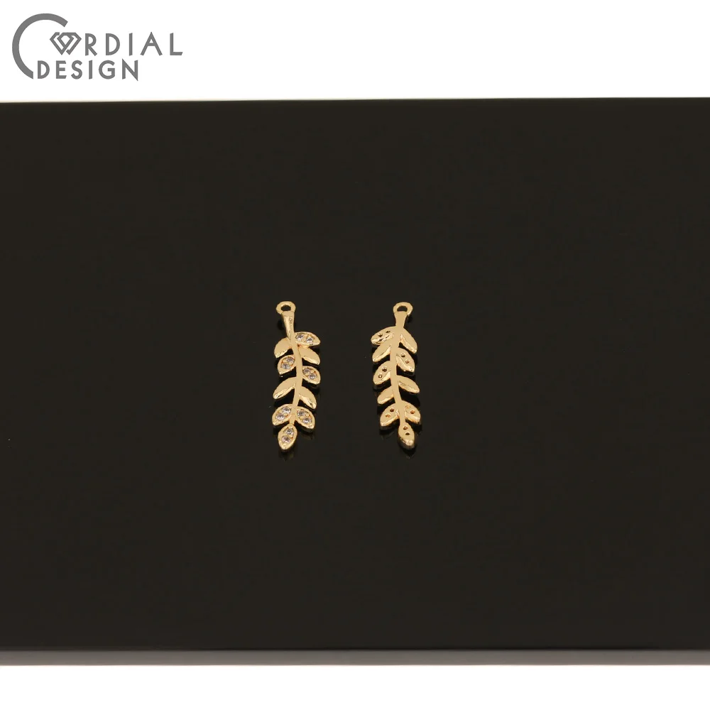 Cordial Design 30Pcs 6*22MM Jewelry Accessories/Pendant/Leaf Shape/Hand Made/CZ Charms/Genuine Gold Plating/Earring Findings
Cordial Design 30Pcs 6*22MM Jewelry Accessories/Pendant/Leaf Shape/Hand Made/CZ Charms/Genuine Gold Plating/Earring Findings
