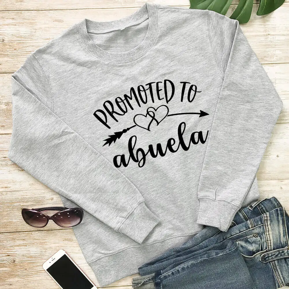 Повышен до Abuela испанский печатных 100% хлопок женские кофты бабушка подарки новый