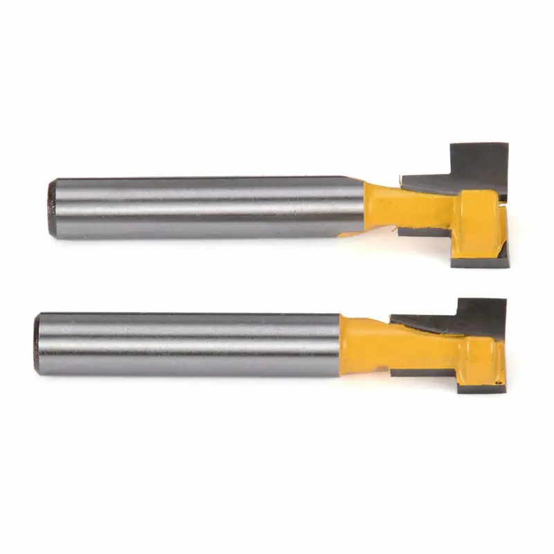 Carbide Router Bit Yellow Parts 2Pcs T-Slot T-Track Slotting Router Bit
Carbide Router Bit Yellow Parts 2Pcs T-Slot T-Track Slotting Router Bit