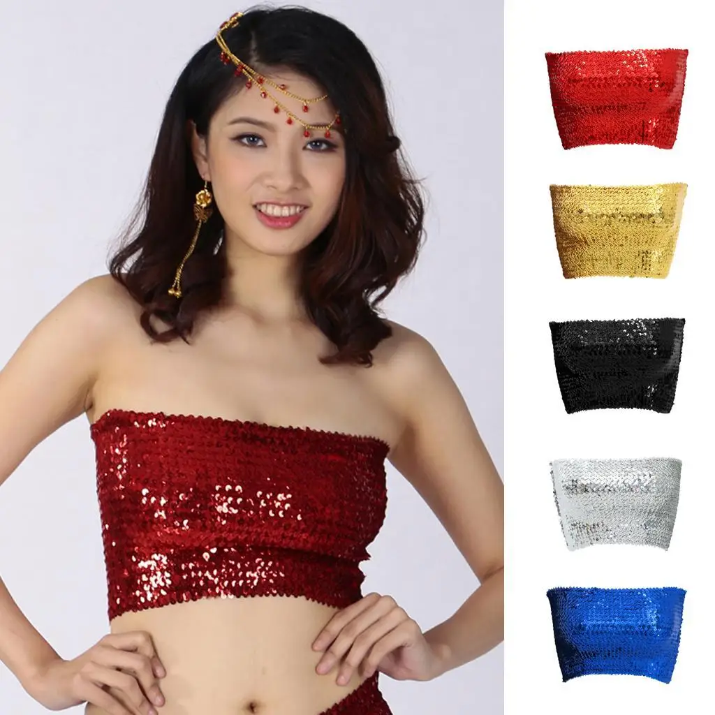 1 Pcs Women Stretchy Fit Crop Tops Sexy Sparkling Sequin Party Dance Off Shoulder Tube for Halloween Costumes Belly Dancing
1 Pcs Women Stretchy Fit Crop Tops Sexy Sparkling Sequin Party Dance Off Shoulder Tube for Halloween Costumes Belly Dancing