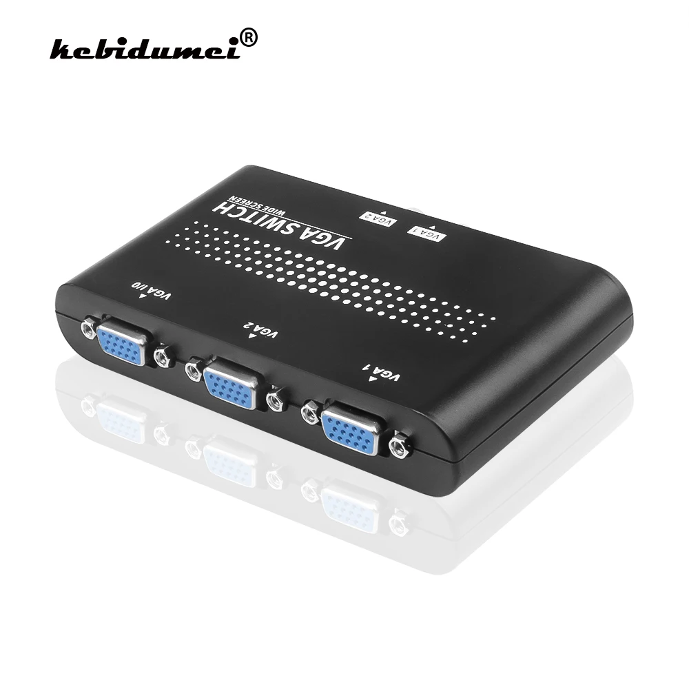 Kebidumei мини 2 Порты и разъёмы VGA распределительная коробка множественные входные